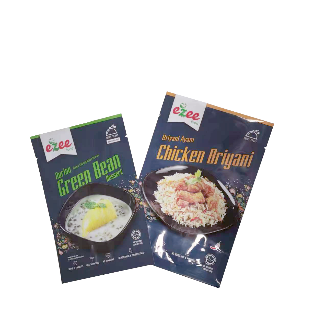 Cook Chicken Packaging High Temperature Retort Pouch Transparent Plastic Bag for Cook Vegetable