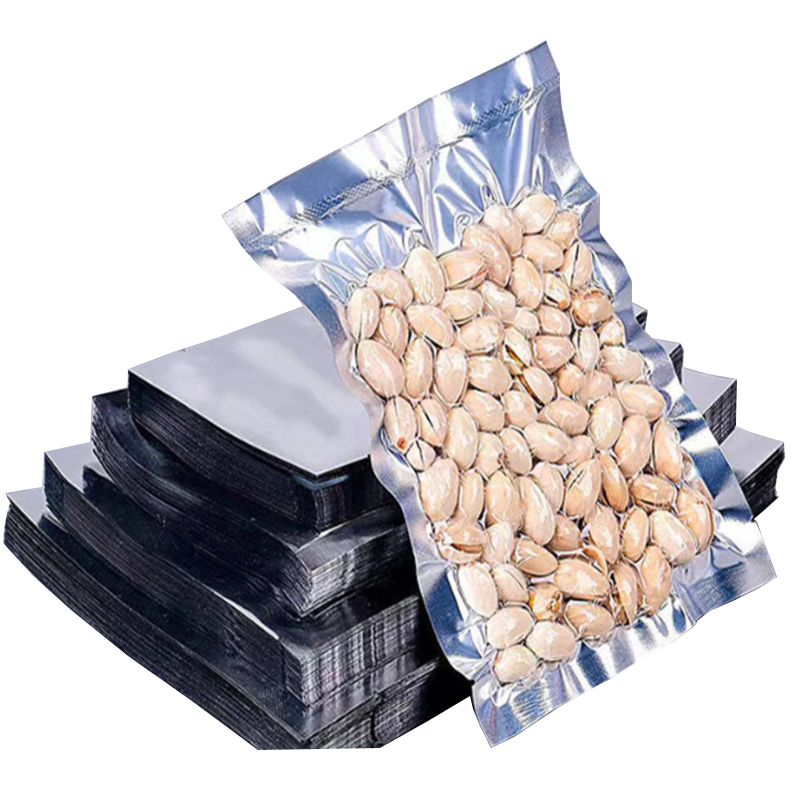 In Stock Clear Front Silver Gold  Back Laminated Multiple Layer Plastic Aluminum Foil Bag Zip Lock Bag